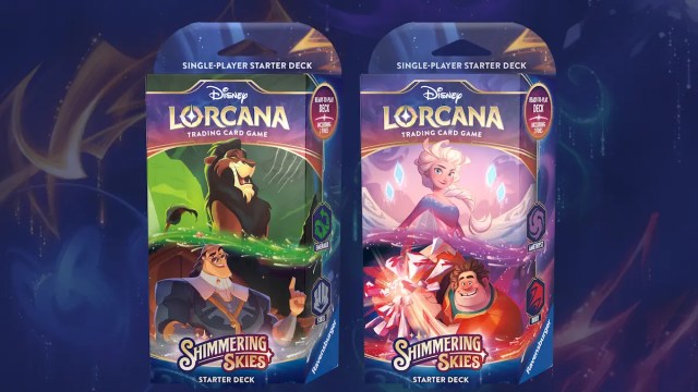 lorcana shimmering skies starter decks revealed