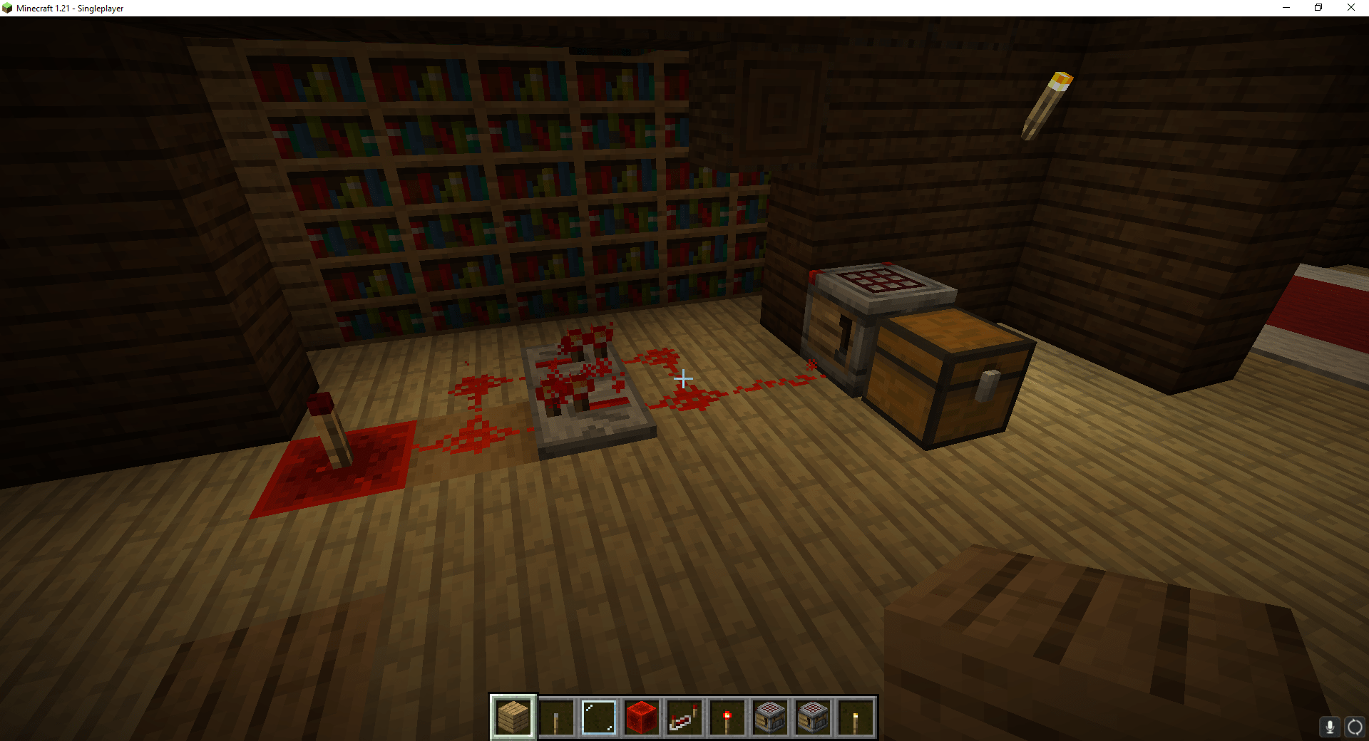 A simple automatic Crafter setup, with Redstone and Repeaters