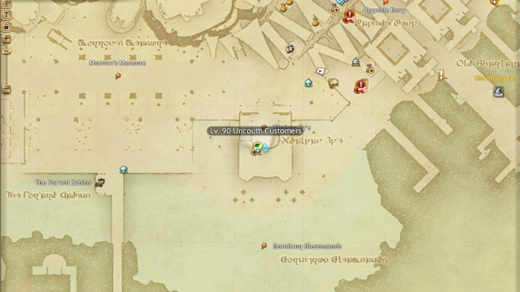 Location of 'Uncouth Customers' in Final Fantasy XIV