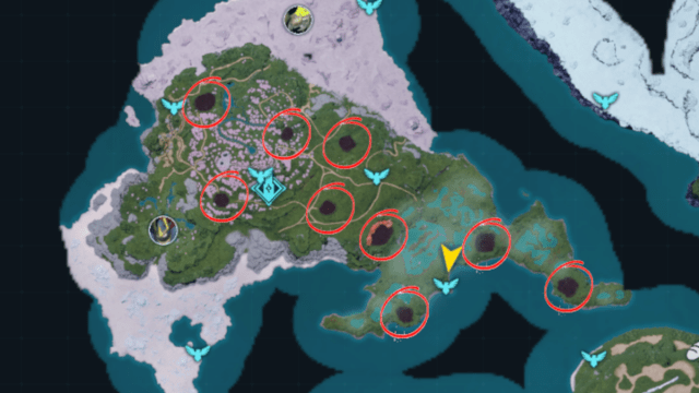 Locations for oil extraction in Palworld