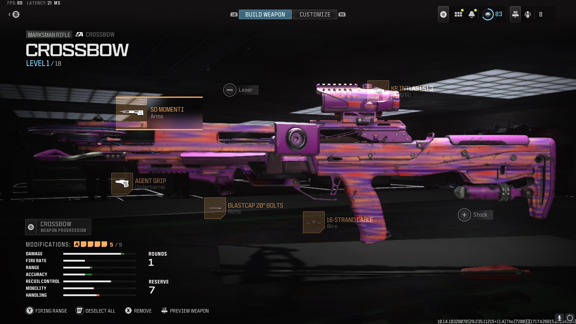 Warzone's Crossbow loadout 