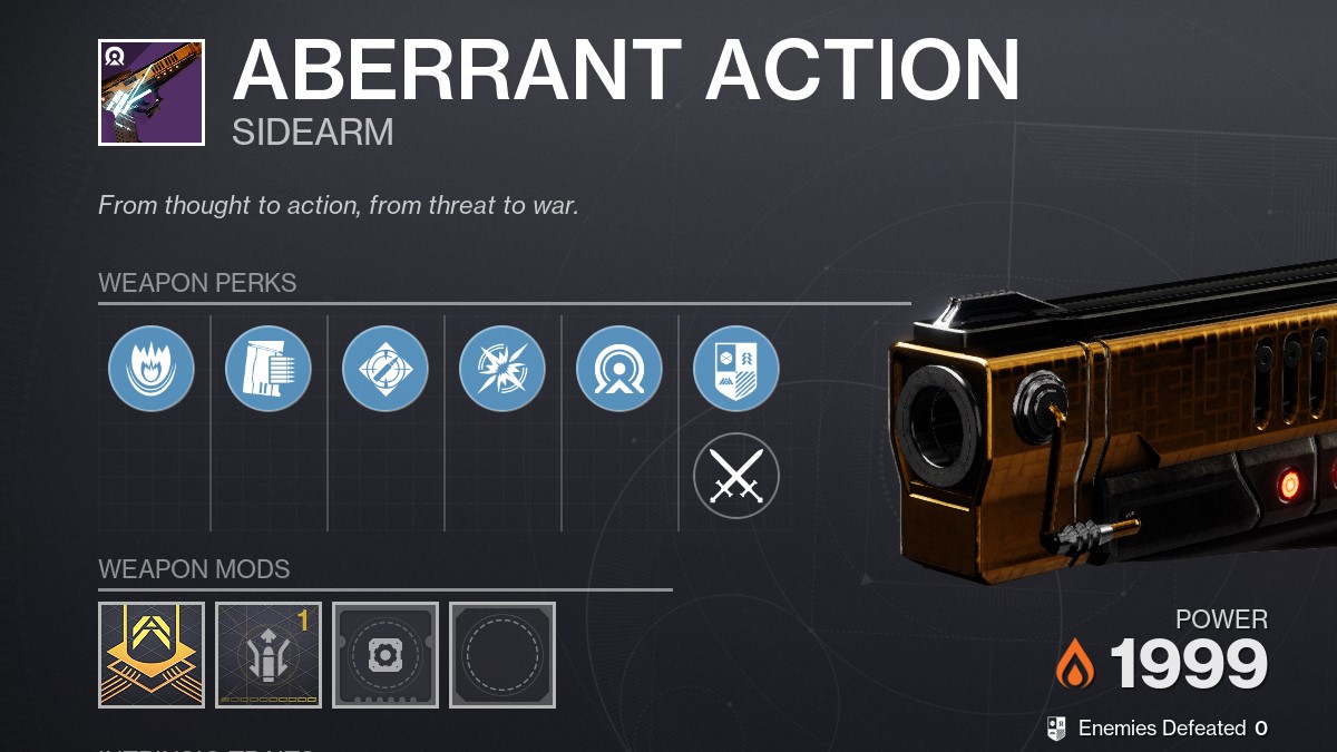 Destiny 2 Aberrant Action Example Build