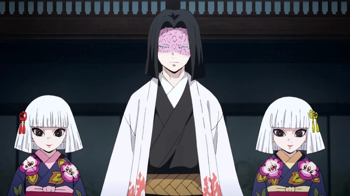 Kagaya Ubuyashiki with his children in Demon Slayer