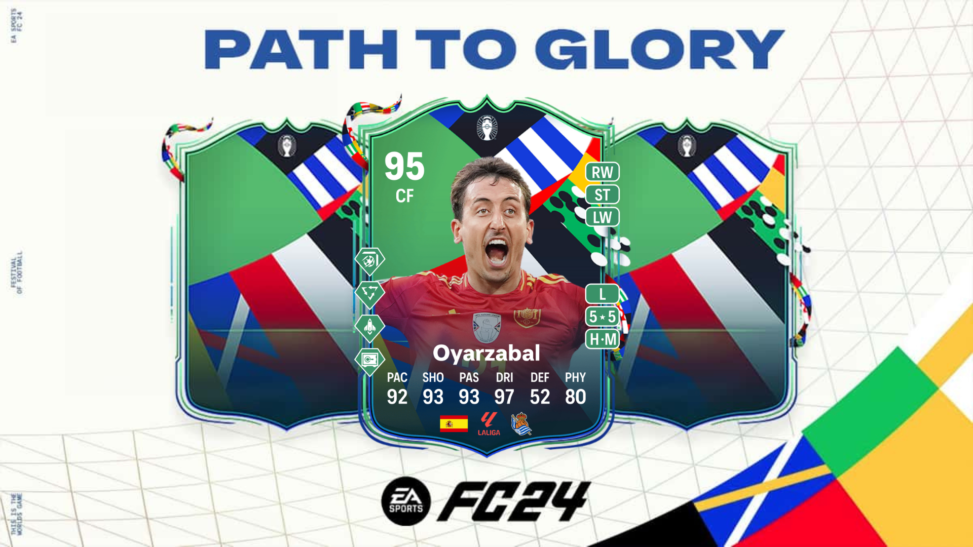 An image of Mikel Oyarzabal Path to Glory SBC solutions in EA FC 24