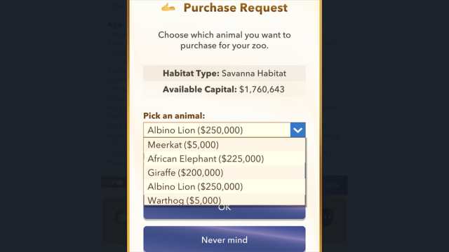 BitLife albino lion