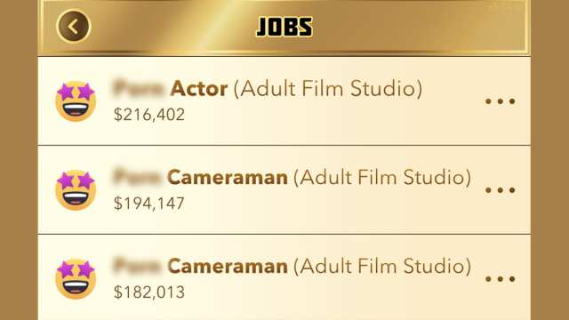 BitLife film star job list