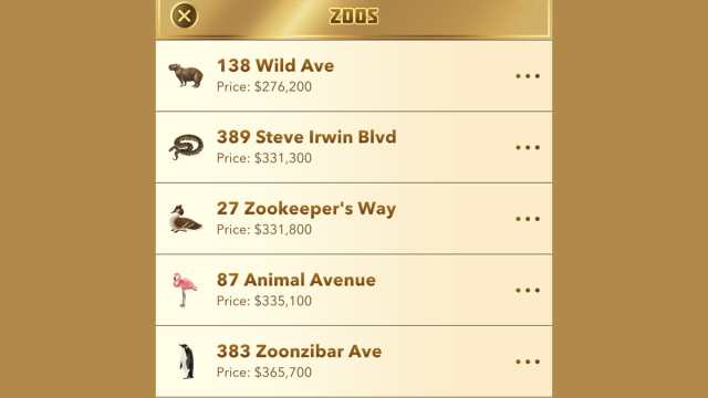 BitLife zoo menu