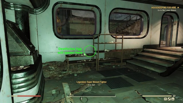 fallout 76 arktos pharmacy deathclaw egg location