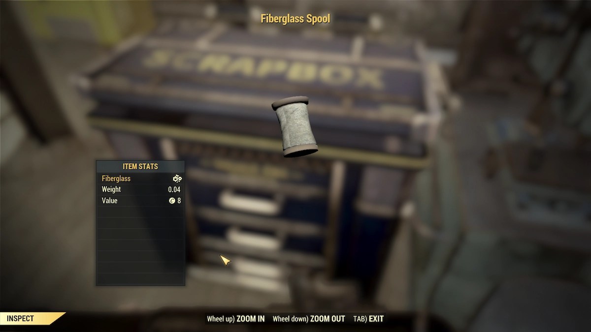 fallout 76 fiberglass spool inspect screen