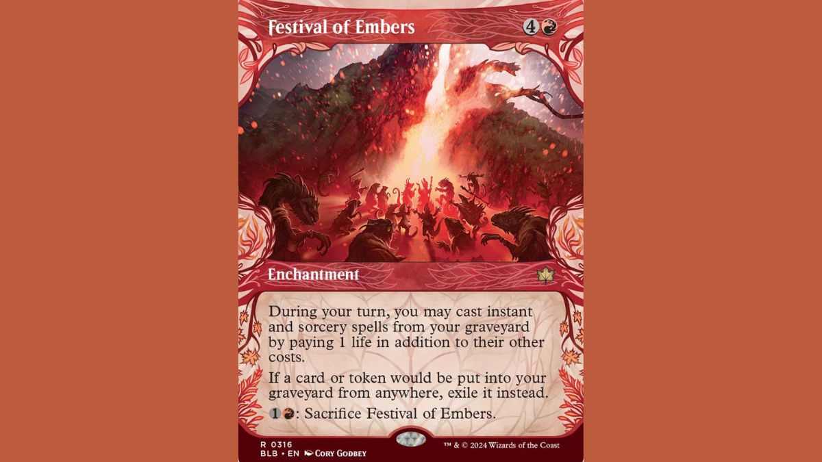 festival of embers showcase woodland card mtg bloomburrow