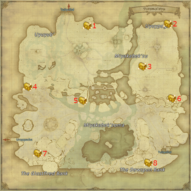 Where Br'aaxskin Treasure Maps can lead you in Kozama'uka, Final Fantasy XIV