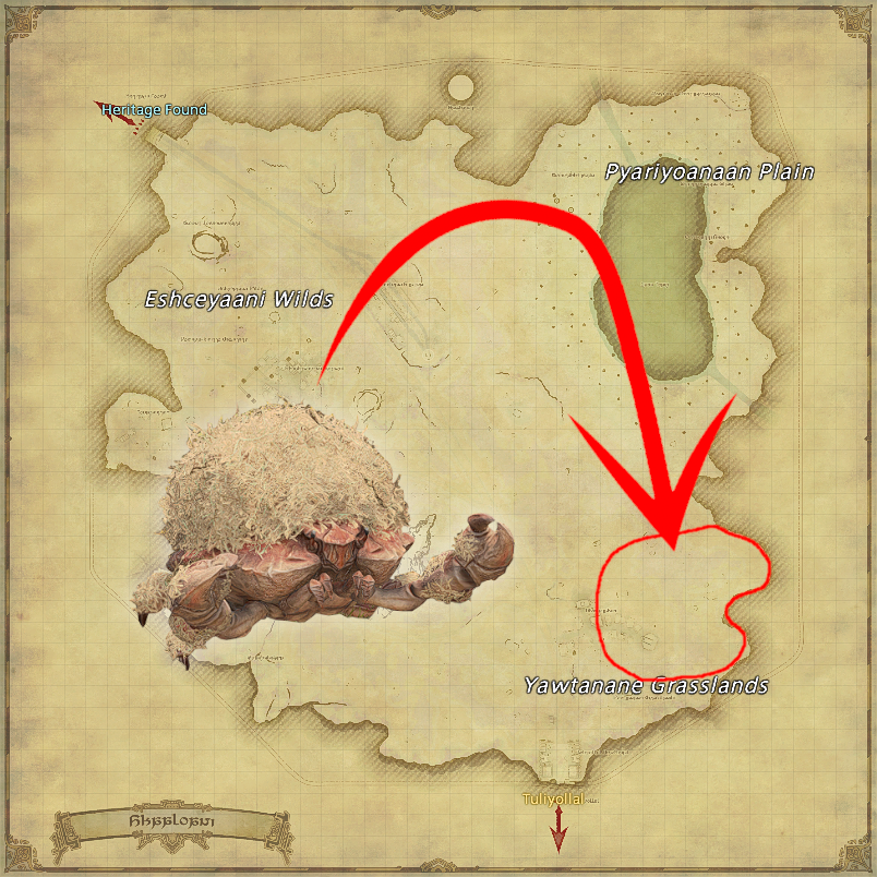 Where to find Tumbleclaws in Final Fantasy XIV