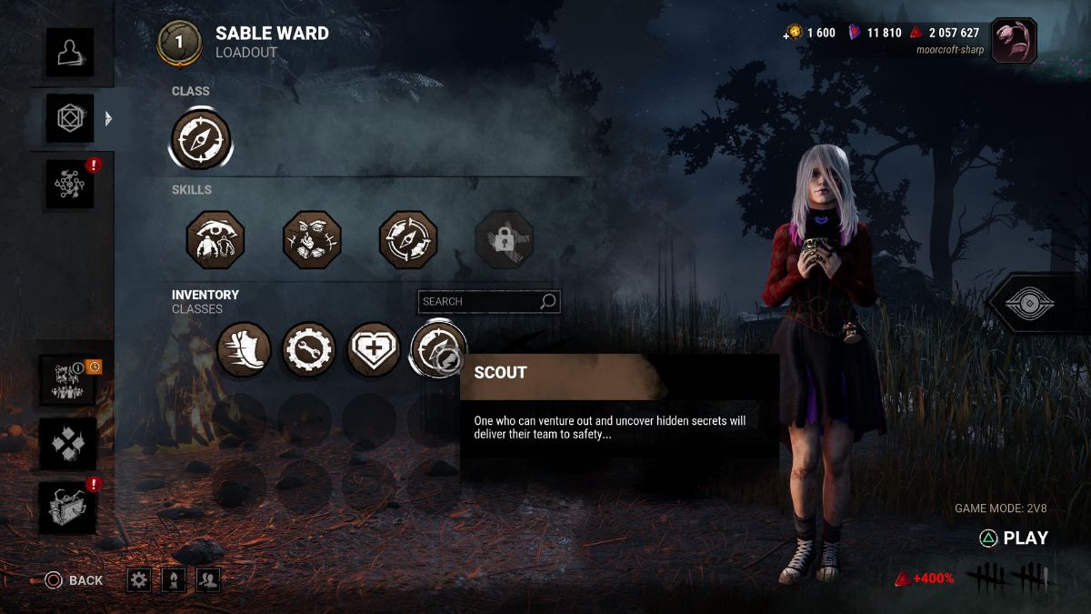 scout class in dead by daylight 2v8 mode