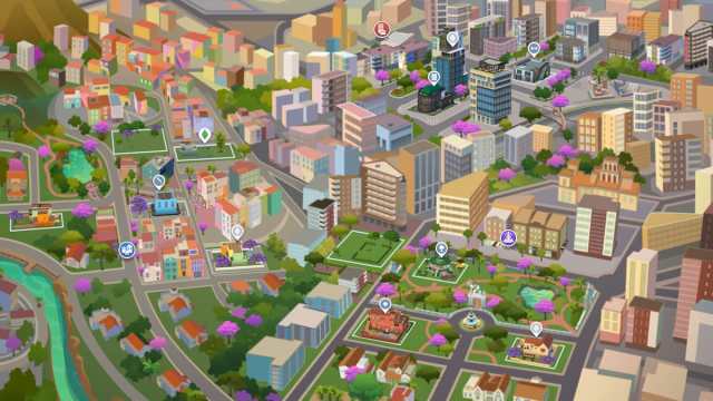 The Sims 4 Lovestruck Ciudad Enamorada world map