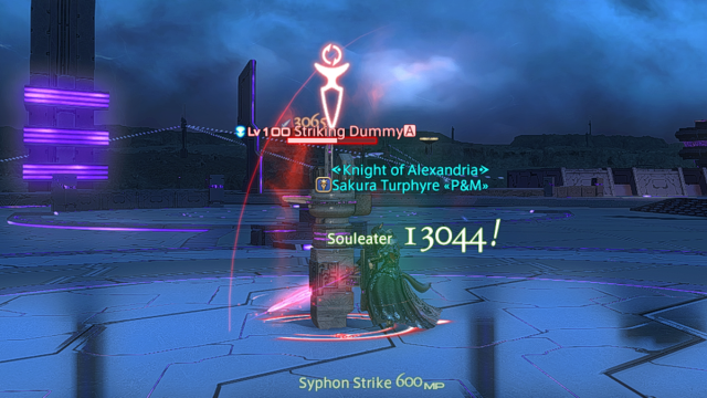 Taking on the Training Dummy in Spire of Trial in Final Fantasy XIV