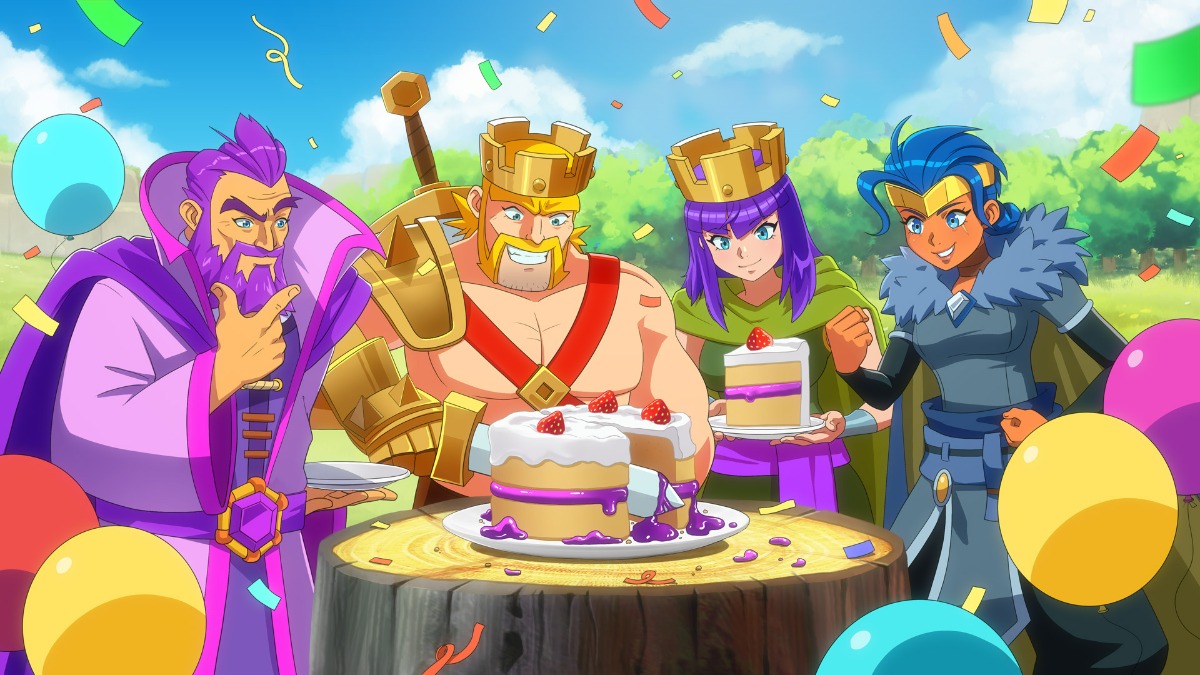 An image of several Heroes in Clash of Clans.