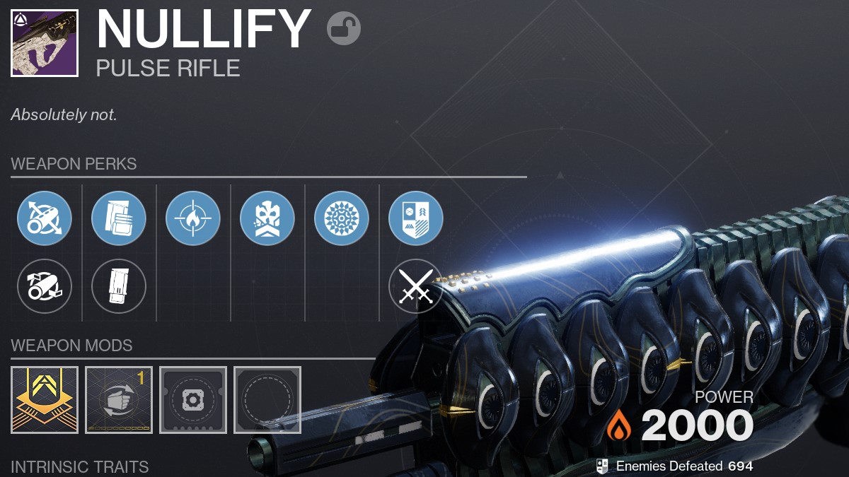 Destiny 2 Nullify Example Build