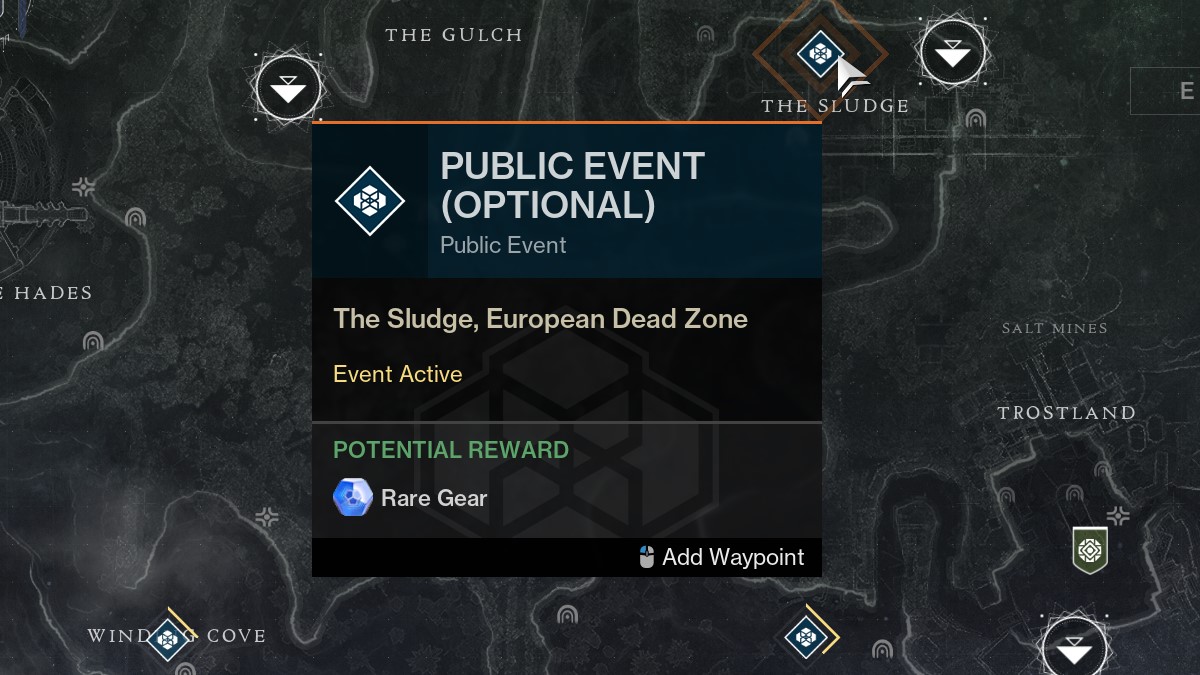 Destiny 2 Public Event on Map