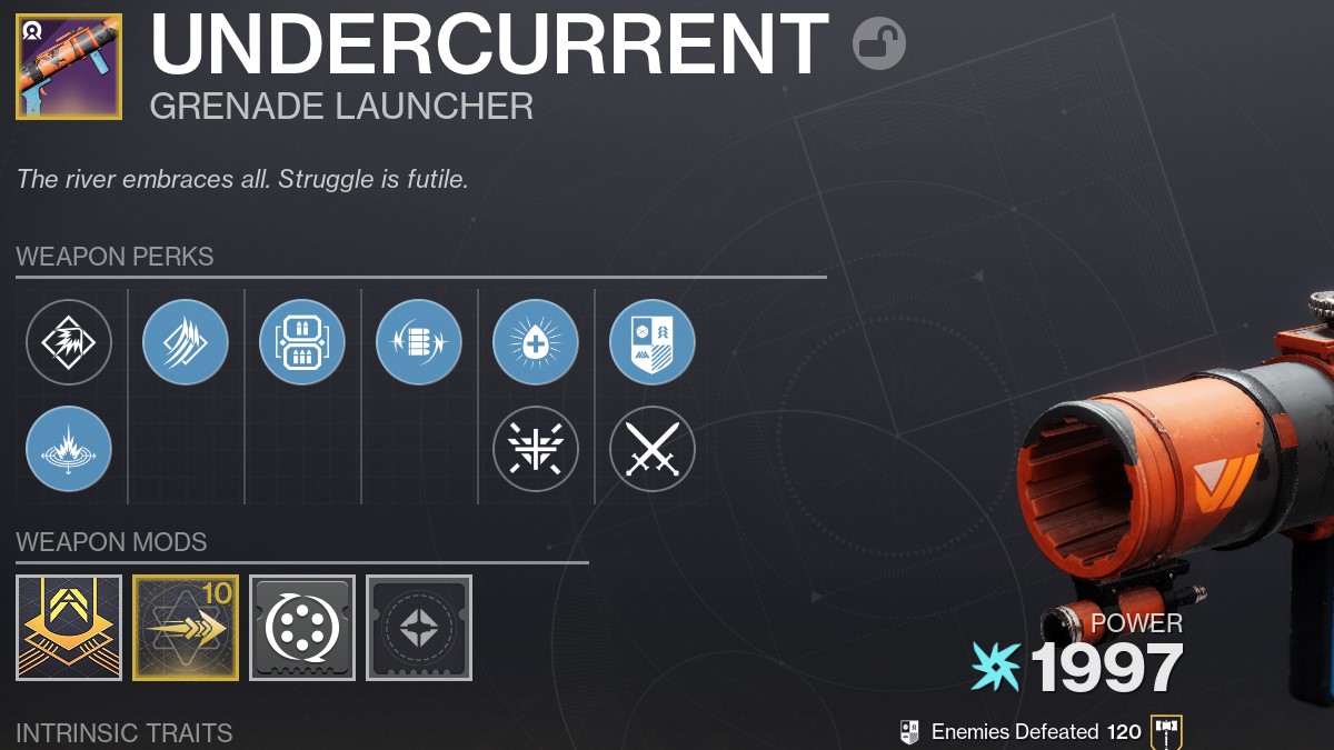 Destiny 2 Undercurrent Example Build