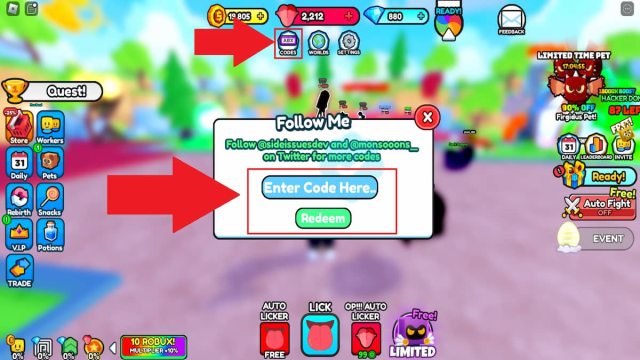 Lick Simulator How to redeem codes