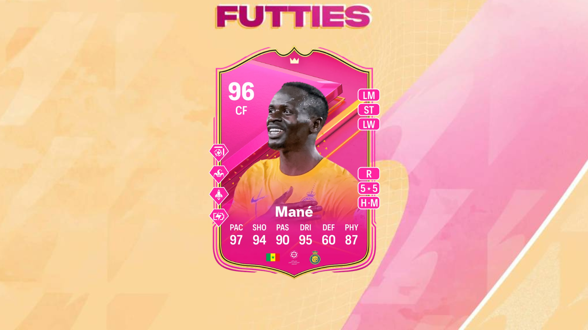 An image of Sadio Mane FUTTIES SBC solutions in EA FC 24