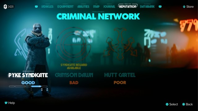 Reputation in Star Wars Outlaws