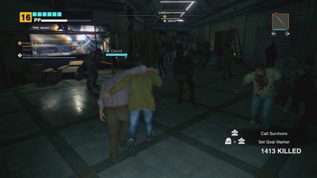 Dead Rising Deluxe Remaster escorting survivor