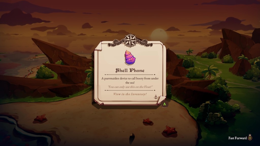 Cat Quest 3 - Purrmaid's Booty - Underwater treasure - shell phone