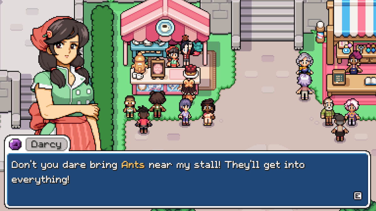 Darcy hates getting Ants in Fields of Mistria