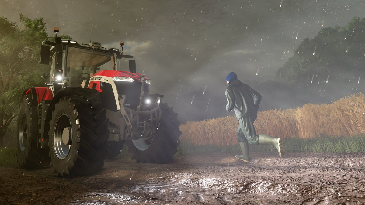 farmer running in farming simulator 25