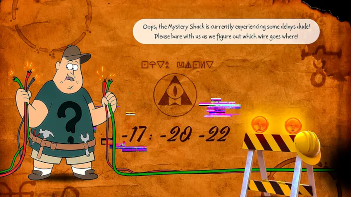 thisisnotawebsitedotcom.com turned into a negative countdown, sparking hope of Gravity Falls return