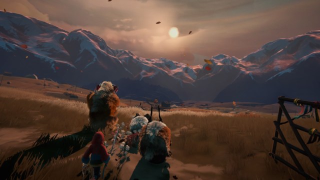 Herdling game - making toward the mountains