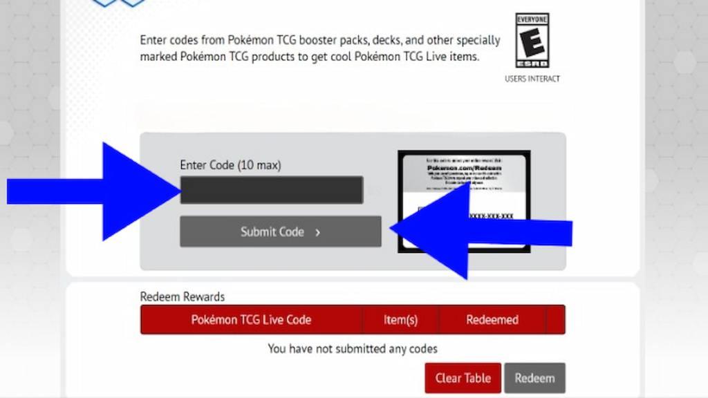 How to redeem codes in Pokémon TCG.