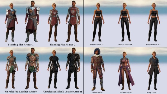 clothing and armor Baldur's Gate 3mdos