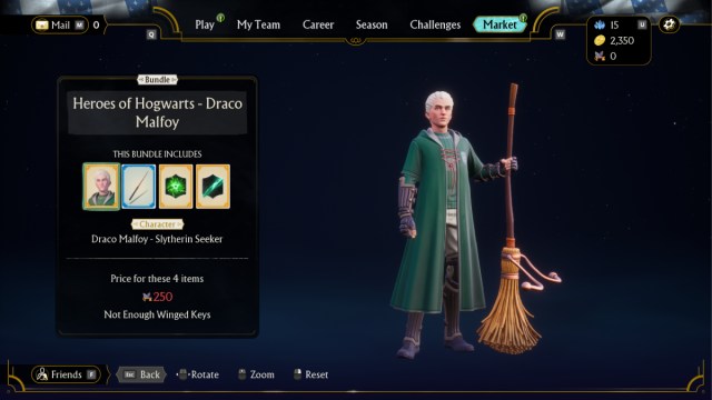 Draco Malfoy in Harry Potter: Quidditch Champions