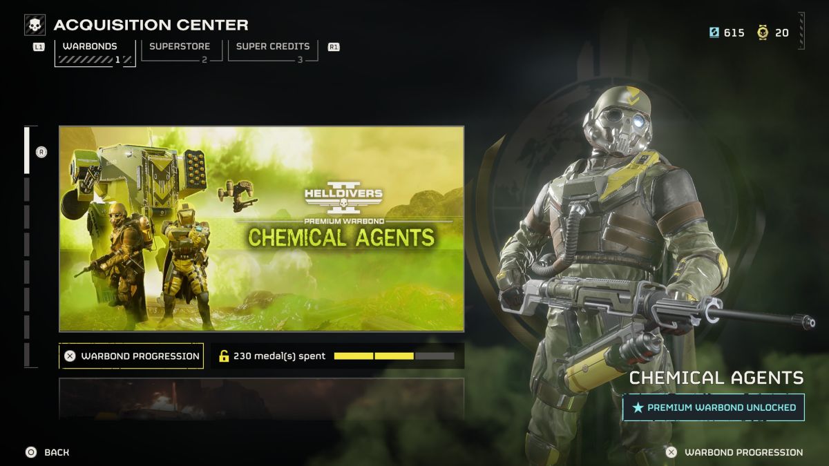 Helldivers 2 Chemical Agents page