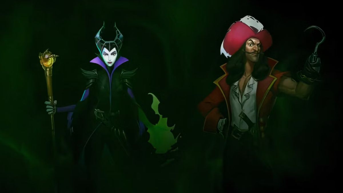 Maleficent and Hook in Fortnite.