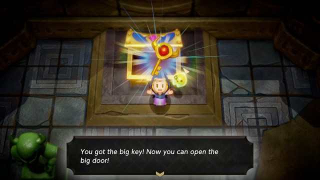 Zelda getting the Big Key in Suthorn Ruins