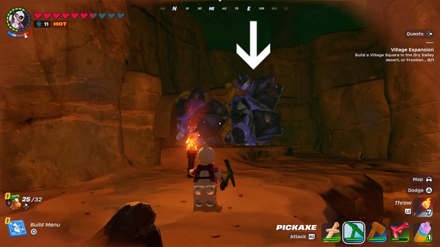 A set of obsidian cores, as shown in LEGO Fortnite.