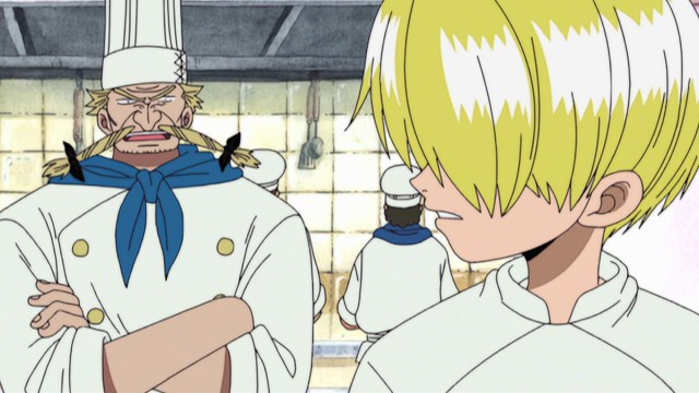 Young Sanji and Zeff in One Piece