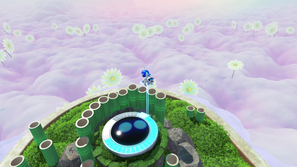 astro bot - balloon breeze lost galaxy exit unlock - use your jump jets to unlock the exit