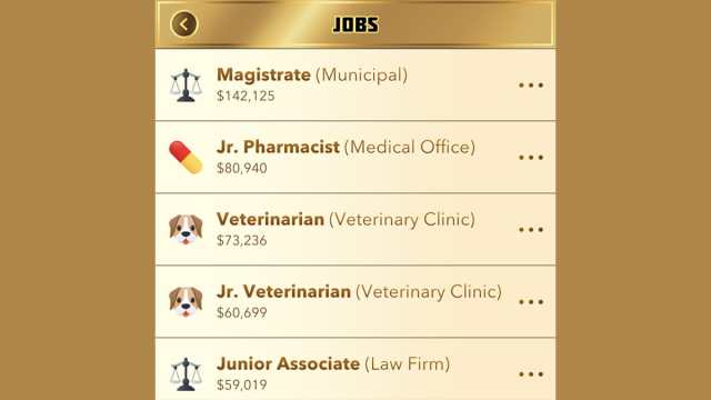 BitLife Magistrate and associate jobs