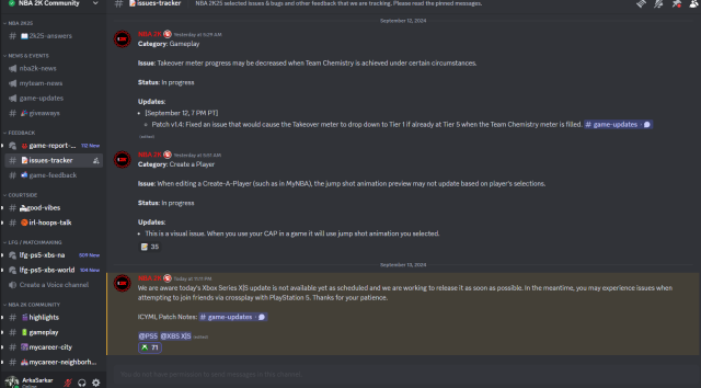 An image of NBA 2K25 Discord