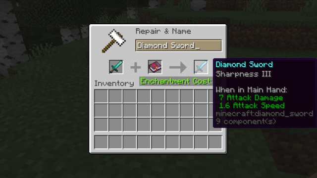 Minecraft anvil enchants