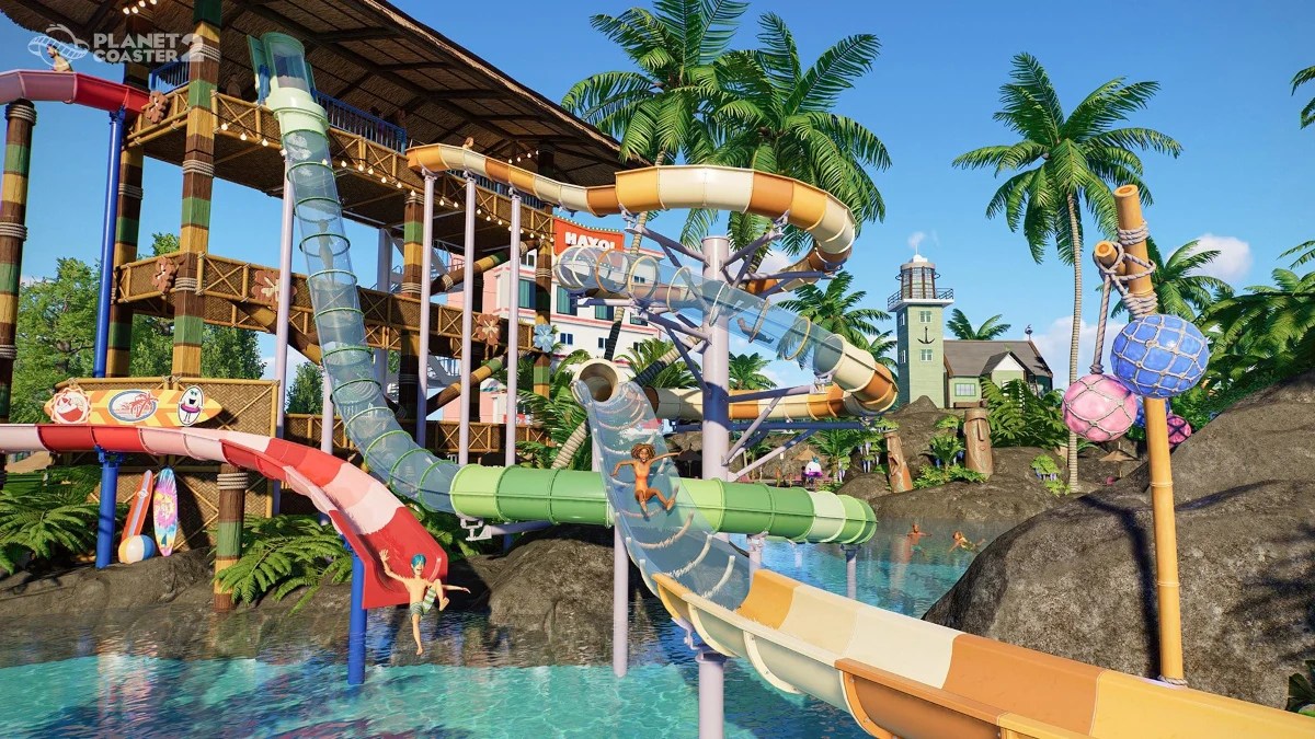 Water rides are a new addition to Planet Coaster 2