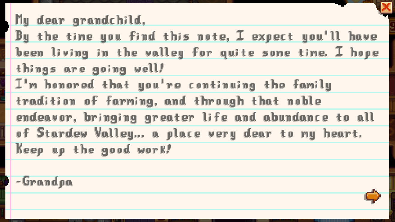 Secret Note #27 in Stardew Valley