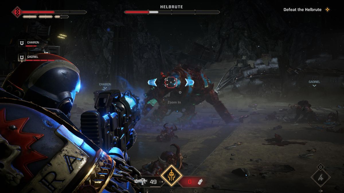 shooting hellbrute warhammer 40k space marine 2