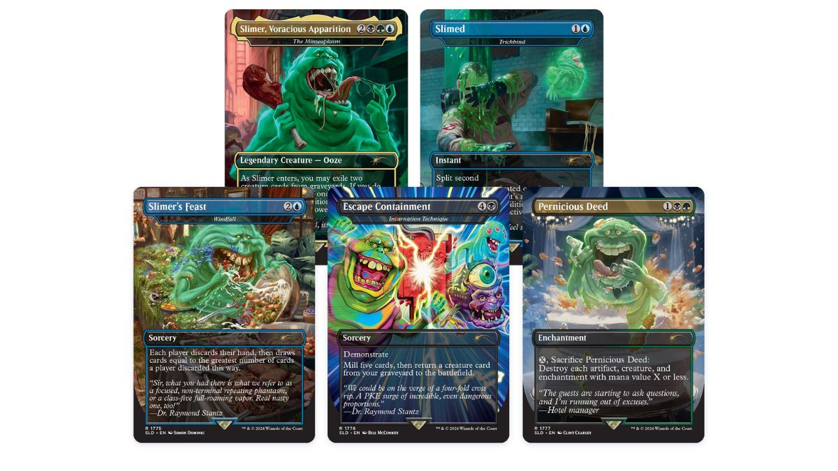 slimer secret lair ghostbusters cards magic the gathering