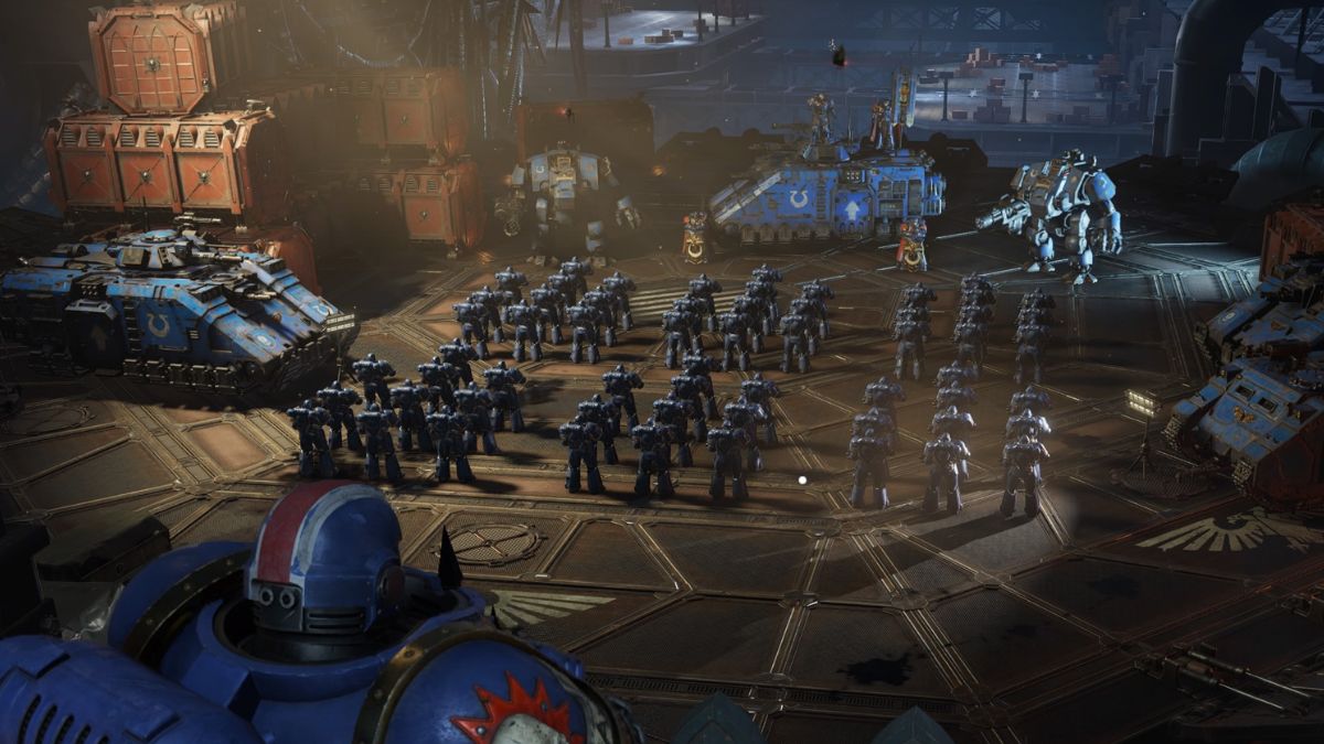 ultramarines getting orders in warhammer 40k space marine 2