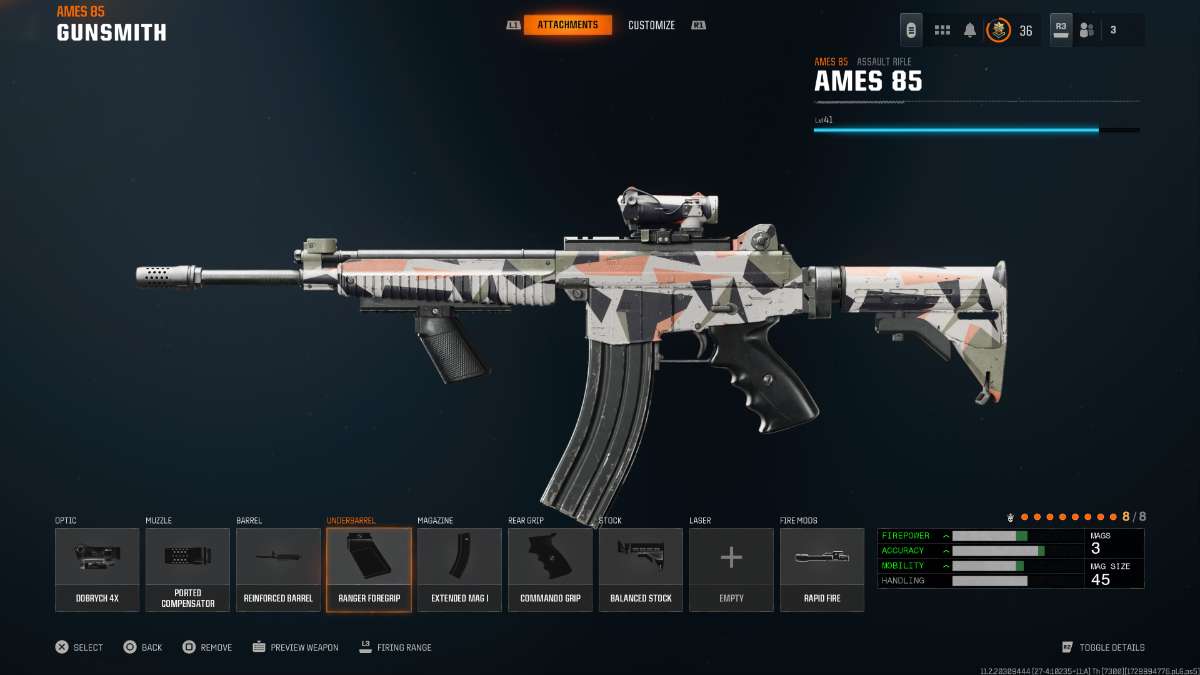 Best attachments for AMES 85 in Call of Duty Black Ops 6